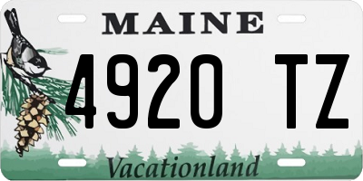 ME license plate 4920TZ