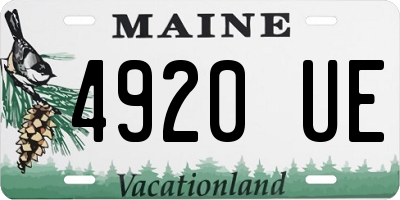 ME license plate 4920UE