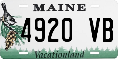 ME license plate 4920VB