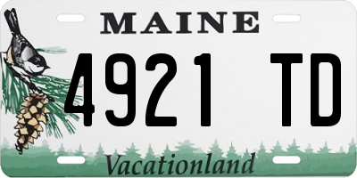 ME license plate 4921TD