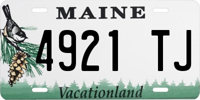 ME license plate 4921TJ