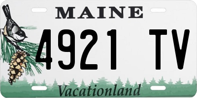 ME license plate 4921TV