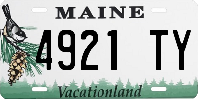 ME license plate 4921TY