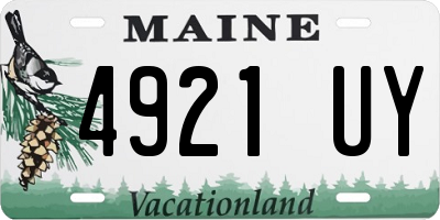 ME license plate 4921UY