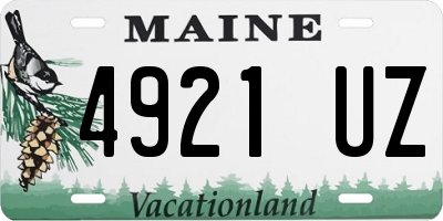 ME license plate 4921UZ