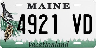 ME license plate 4921VD