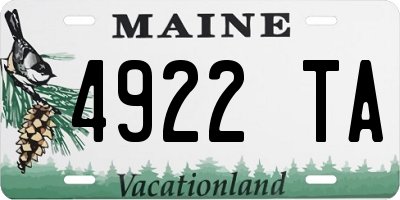 ME license plate 4922TA