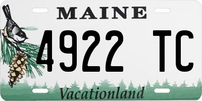 ME license plate 4922TC