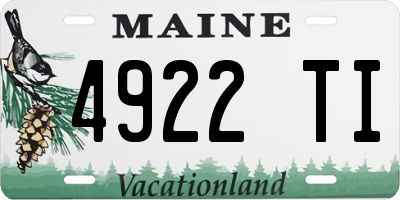 ME license plate 4922TI