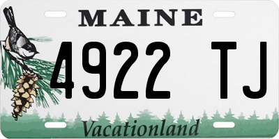 ME license plate 4922TJ
