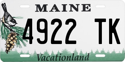 ME license plate 4922TK