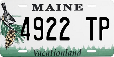 ME license plate 4922TP