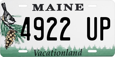 ME license plate 4922UP