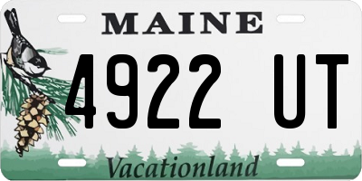 ME license plate 4922UT