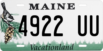 ME license plate 4922UU