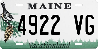 ME license plate 4922VG