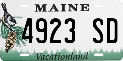ME license plate 4923SD