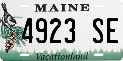ME license plate 4923SE