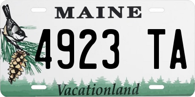 ME license plate 4923TA