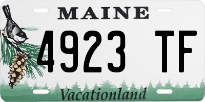 ME license plate 4923TF