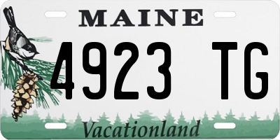 ME license plate 4923TG
