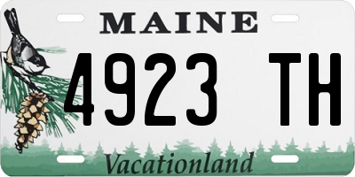 ME license plate 4923TH
