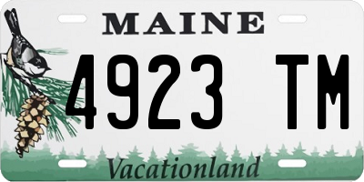 ME license plate 4923TM