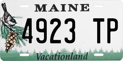 ME license plate 4923TP