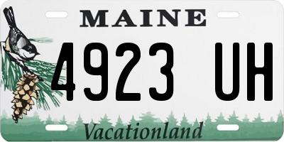 ME license plate 4923UH