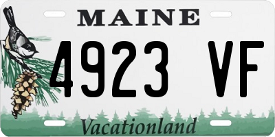 ME license plate 4923VF