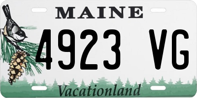 ME license plate 4923VG