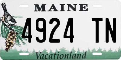 ME license plate 4924TN