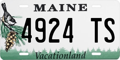 ME license plate 4924TS