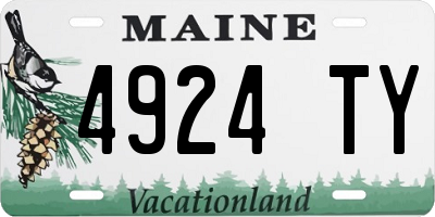 ME license plate 4924TY