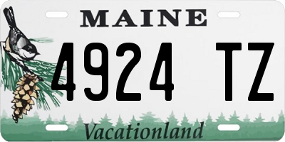 ME license plate 4924TZ