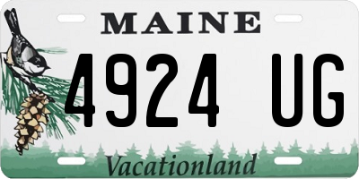 ME license plate 4924UG