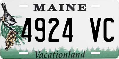 ME license plate 4924VC