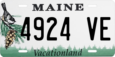 ME license plate 4924VE