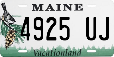 ME license plate 4925UJ