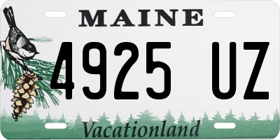 ME license plate 4925UZ