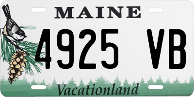 ME license plate 4925VB