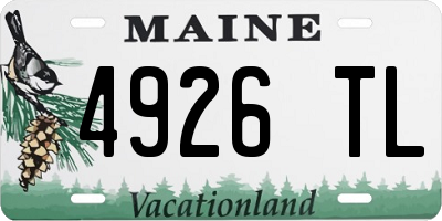 ME license plate 4926TL