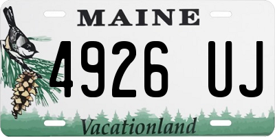 ME license plate 4926UJ