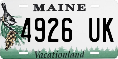 ME license plate 4926UK