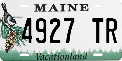 ME license plate 4927TR