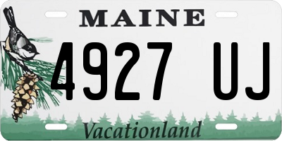 ME license plate 4927UJ