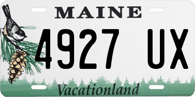 ME license plate 4927UX