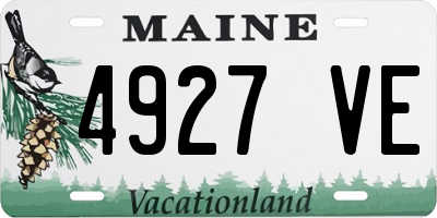 ME license plate 4927VE