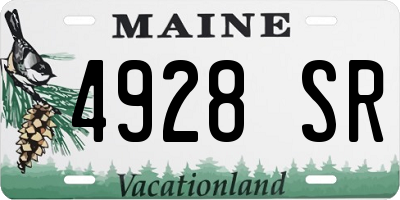 ME license plate 4928SR
