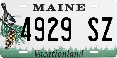 ME license plate 4929SZ